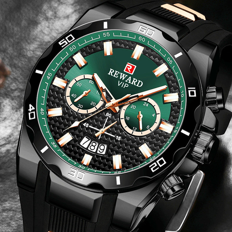 REWARD Elite Force Watch | Military Style Black & Green | Sport Watch
