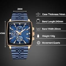Luxury Square Dial Men’s Watch ⌚ | Stainless Steel Business Style Quartz Wristwatch with Calendar