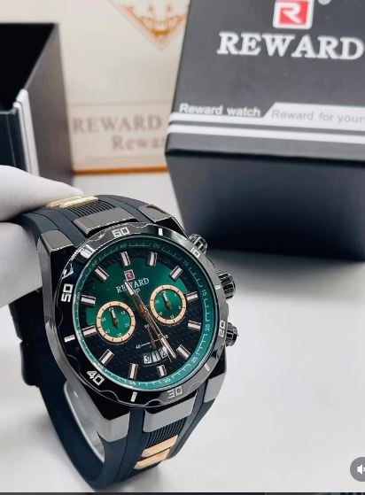 REWARD Elite Force Watch | Military Style Black & Green | Sport Watch
